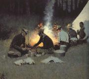 The Hunter's Supper (mk43), Frederic Remington